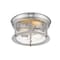 Z-Lite Sonna 2 Light Flush Mount, Brushed Nickel And Clear Seedy 727F10-BN - alternate 3